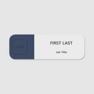 Employee Logo Name Tag Light Grey Colour Block