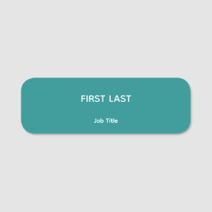 Employee Logo Name Tag Teal Magnetic