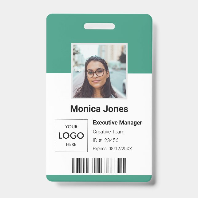 Employee Logo Photo ID Badge (Front)