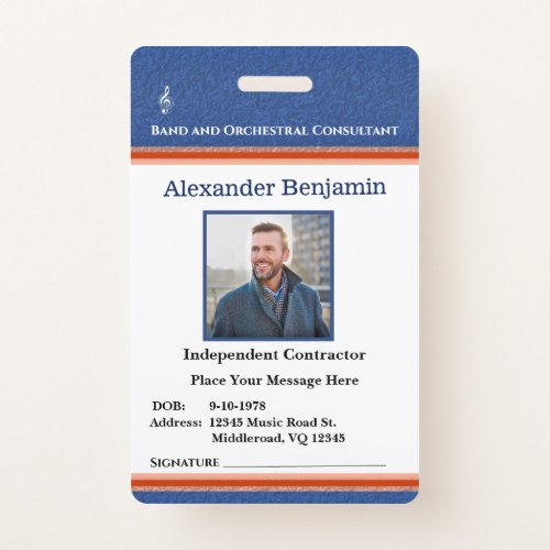 Employee Logo Photo ID Name Custom Badge