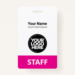 Employee Logo Staff Tag Front and Back The Same Badge