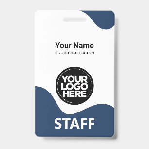 Employee Logo Staff Tag Front and Back The Same Badge