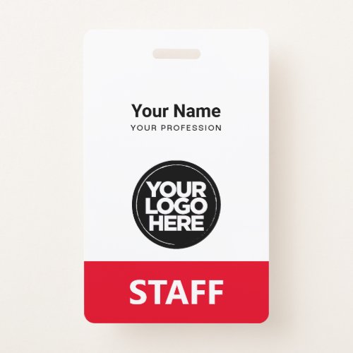 Employee Logo Staff Tag Front and Back The Same Badge