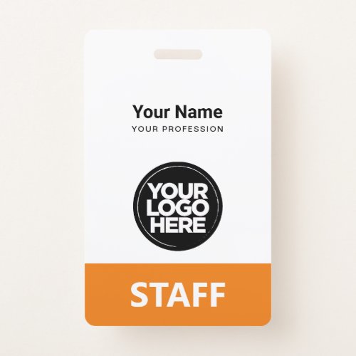 Employee Logo Staff Tag Front and Back The Same Badge