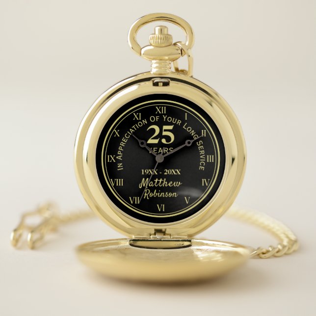 Employee Long Service Personalized Pocket Watch (Inside)