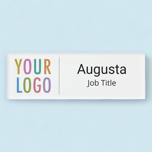 Employee Magnetic Name Tag Custom Business Logo