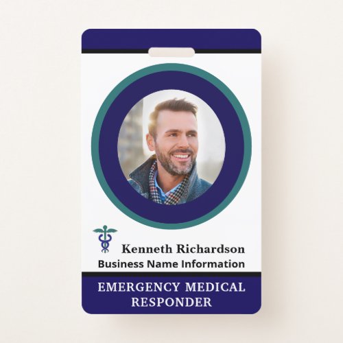 Employee Medical Photo ID Personalize Badge
