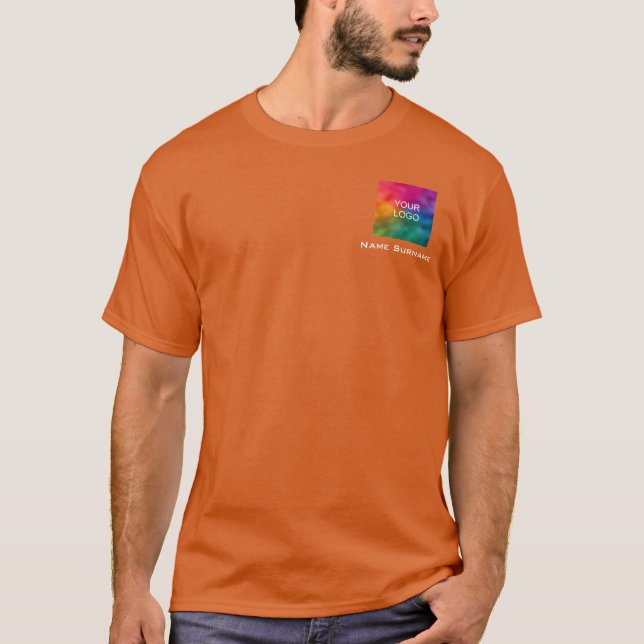 Employee Men's Business Promotional Your Logo Here T-Shirt (Front)