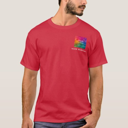 Employee Mens Business Your Logo Here Promotional T_Shirt