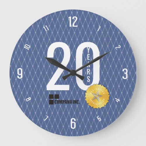 Employee milestone anniversary 20 year award clock