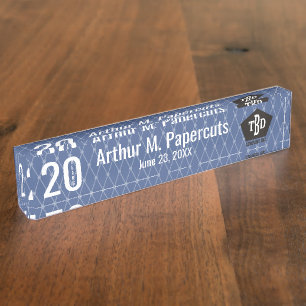 Employee milestone anniversary 20 years nameplate