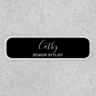 Employee Name And Job Title Black White Patch