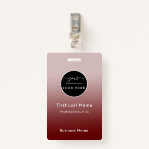Employee Name Badge Custom Business Logo Staff Tag