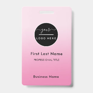 Employee Name Badge Custom Business Logo Staff Tag