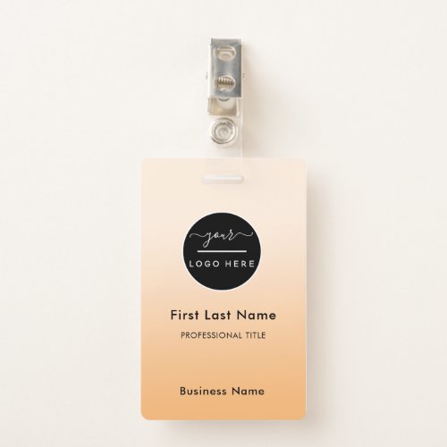 Employee Name Badge Custom Business Logo Staff Tag