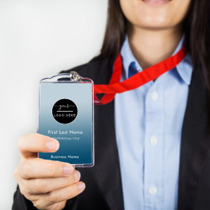 Employee Name Badge Custom Business Logo Staff Tag