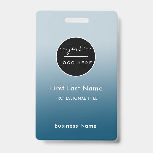 Employee Name Badge Custom Business Logo Staff Tag
