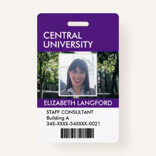 Employee Name Badge Custom Logo and Color