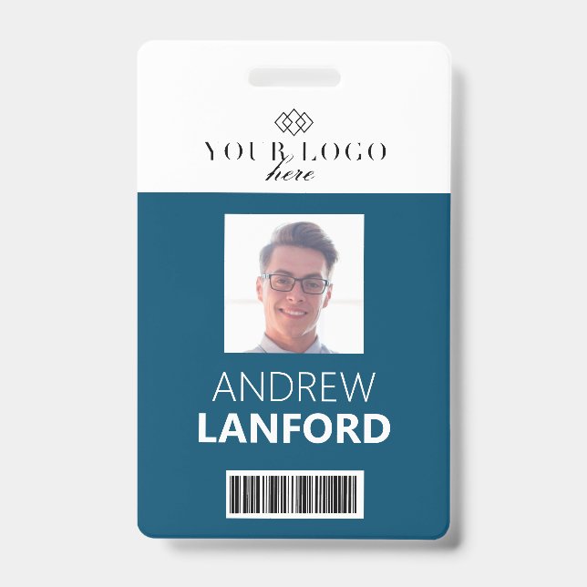 Employee Name Badge | Custom Logo and Color (Front)