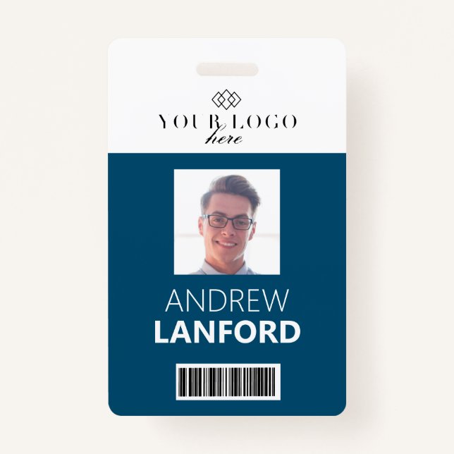 Employee Name Badge | Custom Logo and Color (Front)