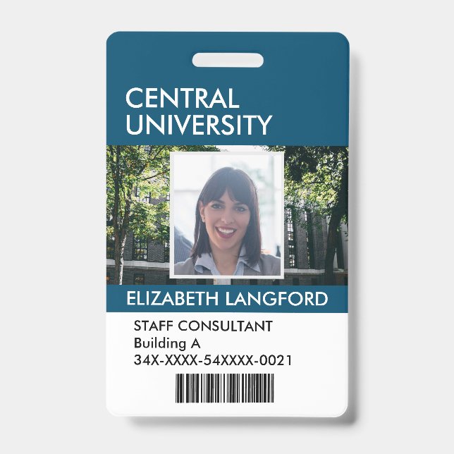 Employee Name Badge | Custom Logo and Color (Front)