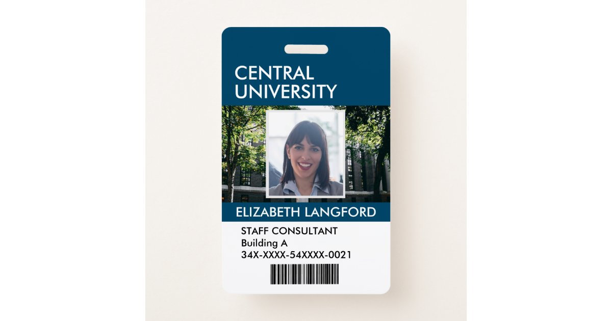 Employee Name Badge | Custom Logo and Color | Zazzle.com