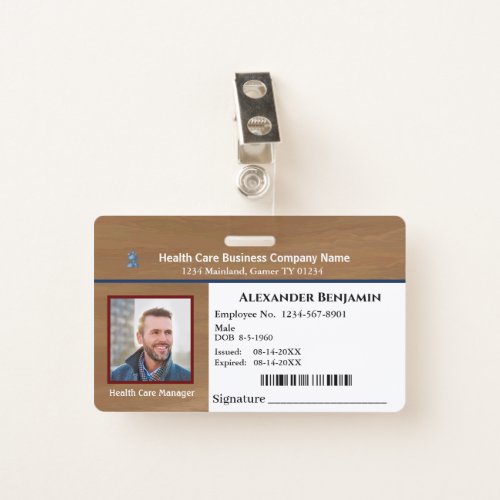 Employee Name ID Identification Card Custom Badge