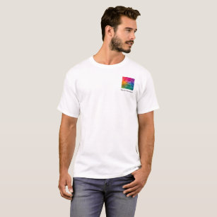 Employee Name Logo Double Sided Men's Business T-Shirt