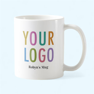 Employee Name Mug Custom Company Logo Branded