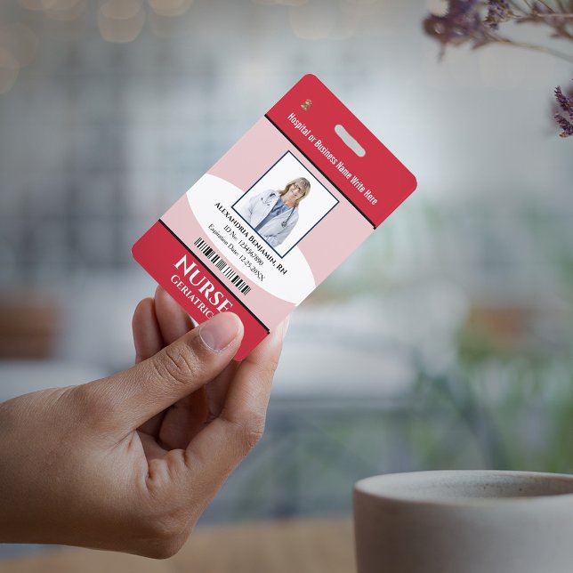 Employee Name Photo Logo Bar Code Custom Badge (Creator Uploaded)