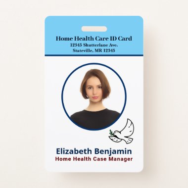 Employee Name Photo Logo Bar Code Custom ID Badge