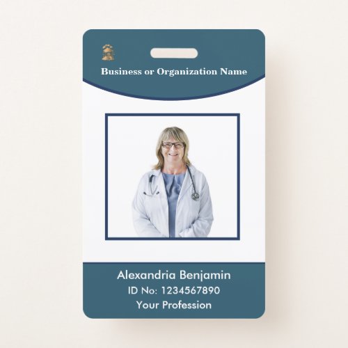 Employee Name Photo Logo Bar Code Logo ID Card Badge