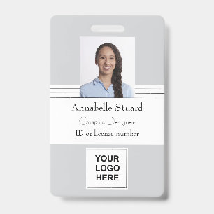 Employee Name Photo Security ID Badge