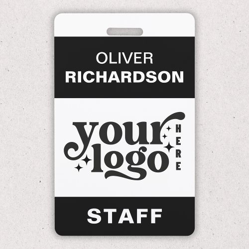 Employee Name Tag Custom Business Logo Staff  Badge