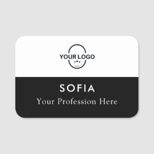 Employee Name Tag Custom Logo Magnetic Plastic