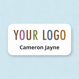 Employee Name Tag Custom Logo Magnetic Plastic