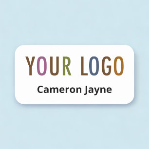 Employee Name Tag Custom Logo Magnetic Plastic