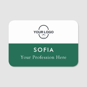 Employee Name Tag Custom Logo Magnetic Plastic