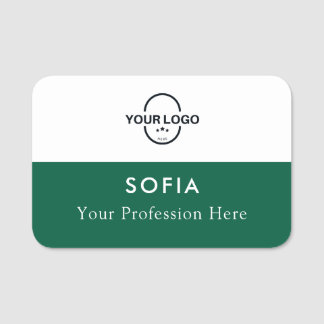 Employee Name Tag Custom Logo Magnetic Plastic