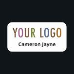 Employee Name Tag Custom Logo Magnetic Plastic<br><div class="desc">Personalize this employee name tag with your business logo, employee name, or other custom text. It's plastic and available with a magnetic back fastener (do not use with pacemakers) or with a safety pin back. You can customize the background color. Available in other shapes. The rectangle name tags have options...</div>