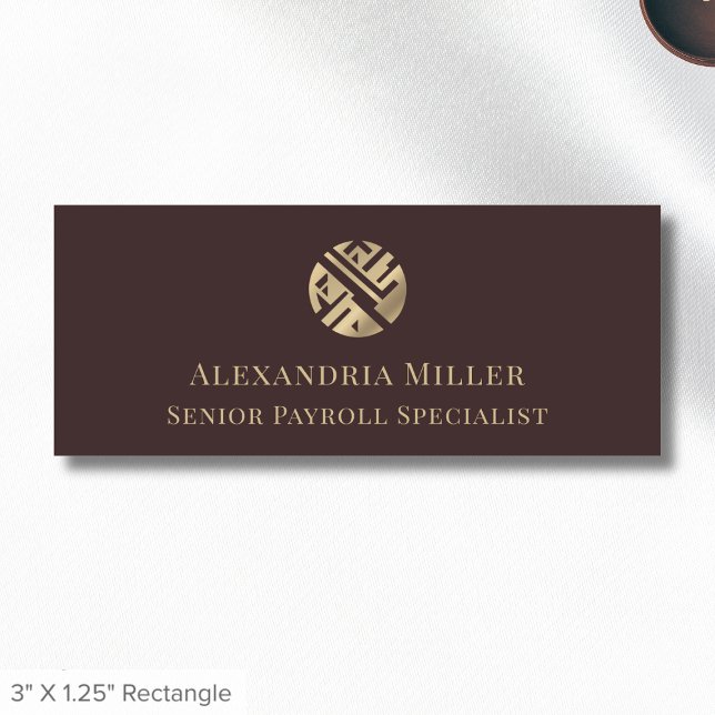 Employee Name Tag Gold Logo (Creator Uploaded)