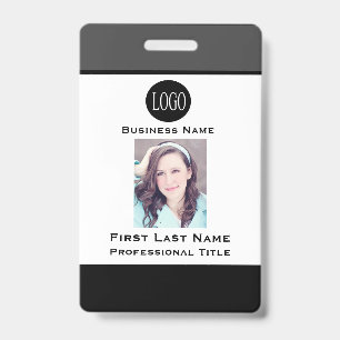 Employee Name Tag ID Card Badges Badge - Black