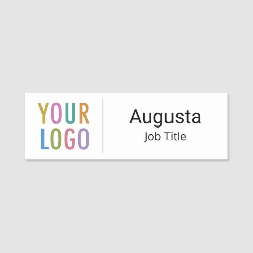 Employee Name Tag Pin Magnetic with Business Logo