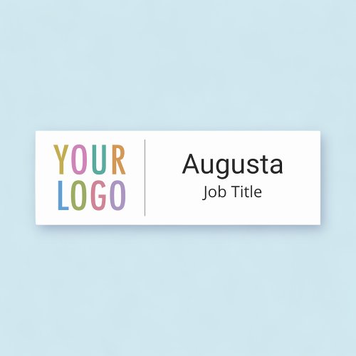 Employee Name Tag Pin Magnetic with Business Logo