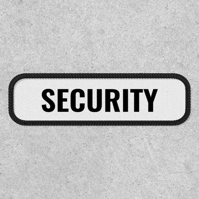 Employee Occupation Staff Name Black and White Patch (Front)