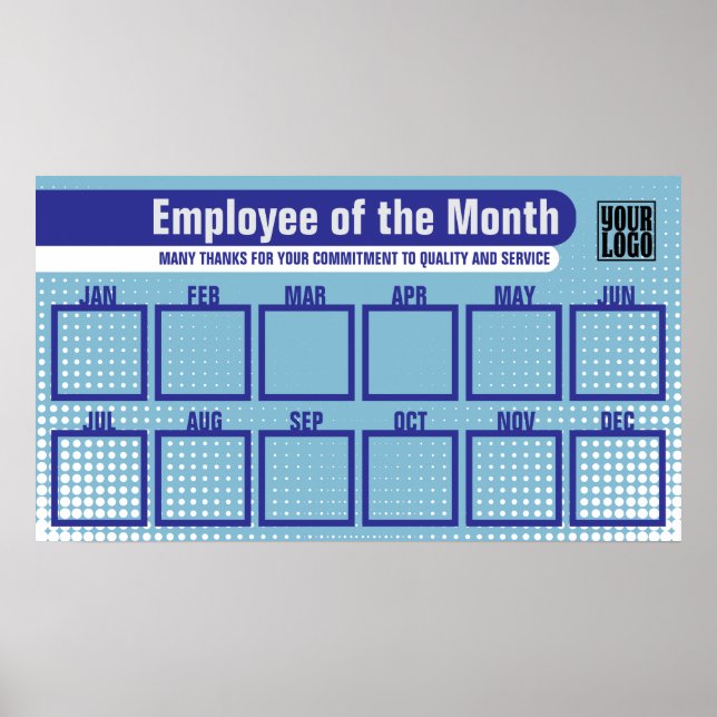 employee of the month 4x4 photo recognition displa poster (Front)