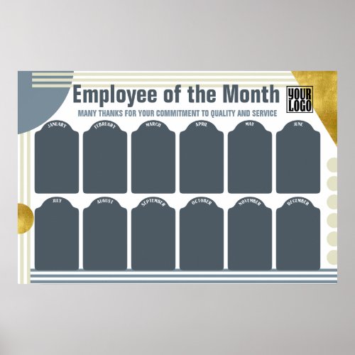 employee of the month 4x6 photo recognition displa poster