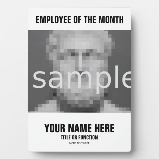 Employee Of The Month Plaque Template from rlv.zcache.com