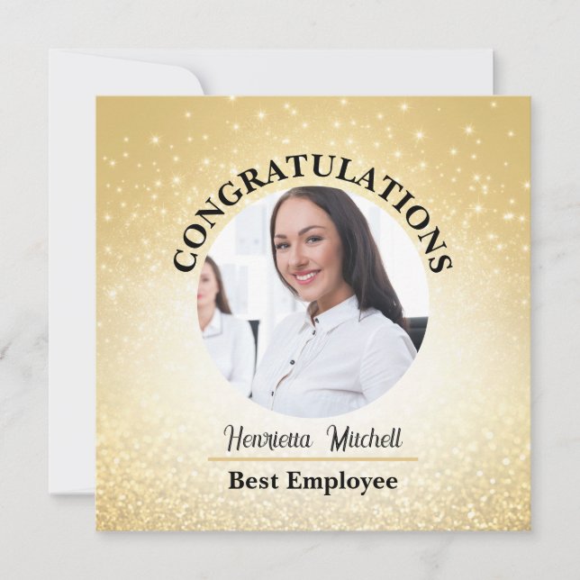 Employee of the Month Award Cards: Personalized Invitation (Front)