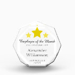 Employee of the Month Award | Gold Stars Template<br><div class="desc">Recognize your best employees with this "Employee of the Month" award!  This award features three gold stars on the top,  followed by the text "Employee of the Month",  and customizable text for your company's name,  the recipient's name,  the month and year of the award.</div>